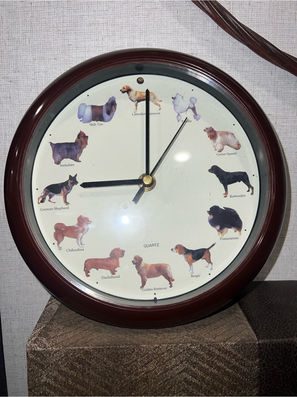 Dog Breed Barking Sound Wall Clock 8” Working Quartz